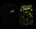 Camiseta Skater Gecko negra — La Finca Salvaje